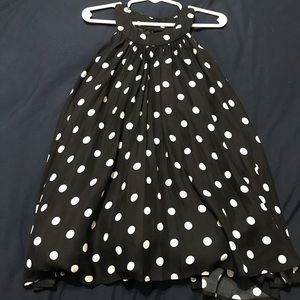Black and white dotted dress